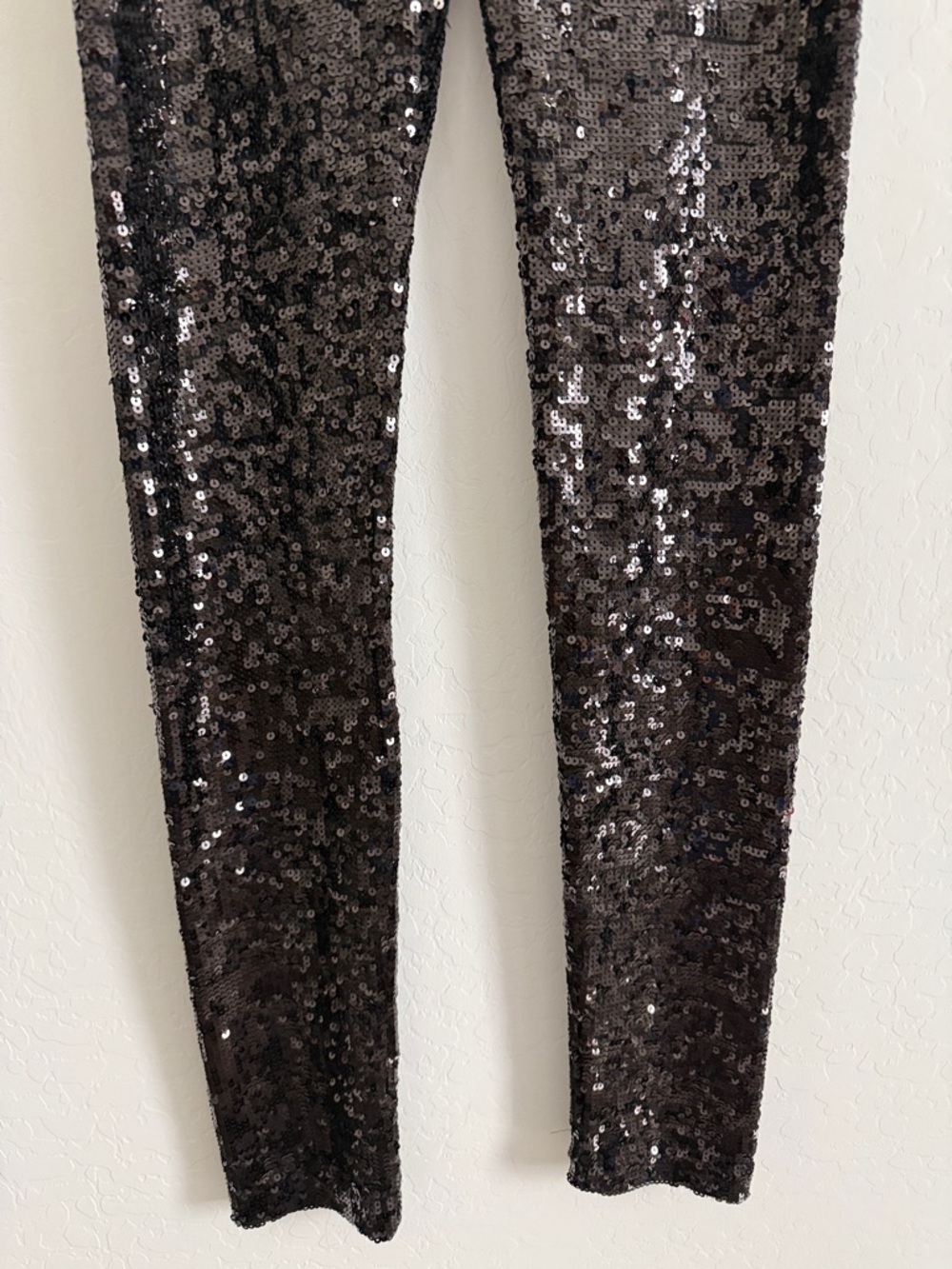 Alice + Olivia Black Sequin Leggings/pants Sz L - Picture 6 of 8